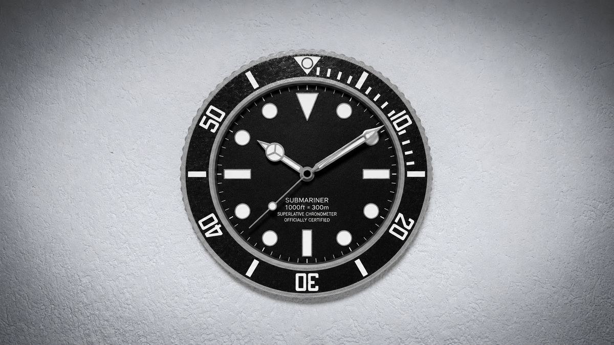 Submariner 3D Wall Clock 30 CM