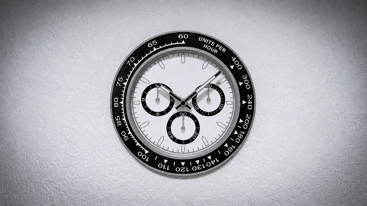 Daytona 3D Wall Clock 30 CM